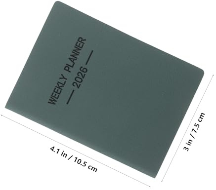 HAPINARY Kleiner Wochenplaner A7 2026 Kompaktes Taschenkalender Notizbuch Dünn mit Wochenübersicht und Notizseiten für Terminplanung und Reise