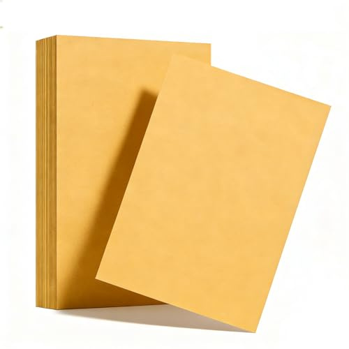 50 Stück Braun Kraftpapier Druckerpapier A4 Kartonpapier Dicke Pappe zum Basteln,250g/m²,Tonpapier,Hochwertiges Verpackungspapier,Lebensmittelecht,Kinder DIY Karten,Kunsthandwerk