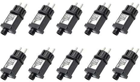 Youbones Lot de 10 blocs d'alimentation transformateur 24 V pour Noël, Halloween, appareils LED, décorations, prise européenne