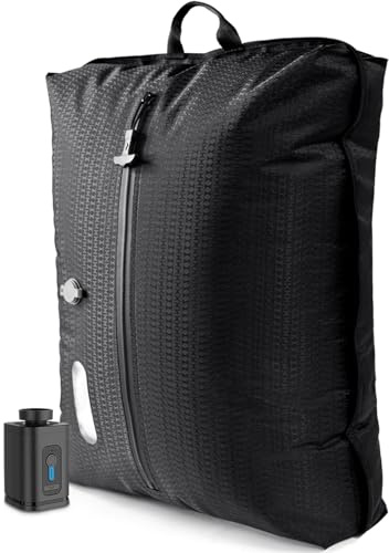 Vakuum beutel für Kleidung Reise, Geeignete Größe für Handgepäckkoffer, Reise Vakuumbeutel mit Pumpe Kabelloser, Vacuum Bags for Clothing Travel Mit Sichtfenster 1 Stück +Pumb