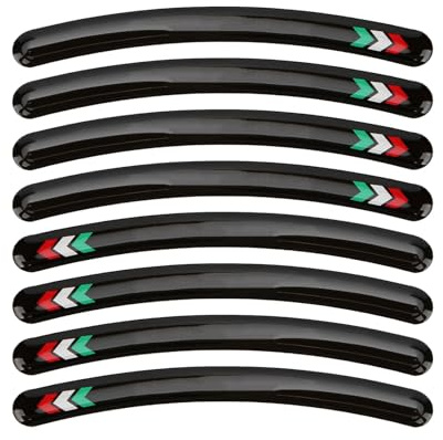 Pegatinas para llantas de rueda, calcomanías reflectantes impermeables de epoxi para neumáticos de motocicleta, para, coches de carreras, 8 Uds., 12x1cm (marchesini)