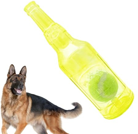 Dog Toy Water Bottle Cruncher, Dog Water Bottle Toy,Interaktiv Puppy Creative Funny Chew Cruncher - Bettbeständiga husdjurstuggtillbehör, flaska med boll för aggressiva tuggare