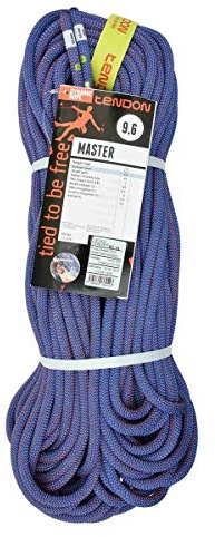Kong. Tendon Dynamic Master 9.6, dynamisches Einzelseil, sportliches Klettern und Bergsteigen, leicht und widerstandsfähig, Durchmesser 9,6 mm, EN 892, Farben rot/blau, Gewicht 61 g/m. 80 m.
