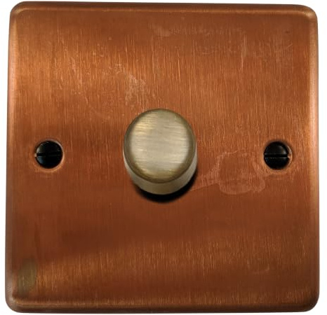 G&H CTC511 Standard Plate Tarnished Copper 1 Gang 1 or 2 Way V-Pro LED Dimmer Switch