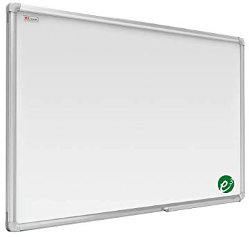 ALLboards Magnetic Whiteboard with Ceramic Surface and Aluminium Frame Premium Expo 100x80cm, Porcelain Board, Magnetic Board Dry Wipe Dry Erase Projection Screen
