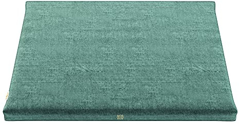 Mindful Modern Velvet Zabuton Meditation Mat - Luxurious Meditation Cushion Pillow with 100% Cotton Filling - Enjoy Better Posture and Greater Comfort for Zafu or Bench (Emerald Green)