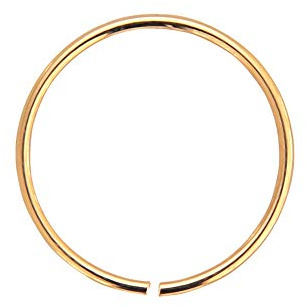 AZARIO LONDON Nasenring aus 9 Karat Gold, nahtlos, massives Rosé-, Gelb- und Weißgold-Piercing-Schmuck, 24 g, 22 g, 20 g, 18 g und 16 g, mit 6 mm-10 mm Durchmesser für Nase, Knorpel, Tragus, Helix und