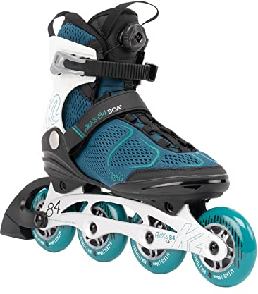 K2 Skates Damen Inline Skates Alexis 84 BOA, Teal - White, 30G0617.1.1.080