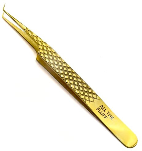 LLBA Wimpernpinzette, professionelles Werkzeug zum Auftragen von falschen Wimpern, verschiedene Formen und Zwecke, rutschfeste Pinzette für Volumen, Isolierung und klassische Wimpern (Gold, alle