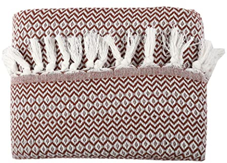 Tuiste Copriletto Cotone una Singolo Marrone Scuro, Trapuntino, Trapunta, Copridivano, Per Primavera, Estate, Autunno e Inverno, Telo Arredo Copridivano Multiuso Copritutto, Coperta Leggera Piquet