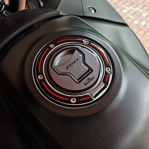 Resin Bike Aufkleber Kompatibel mit Honda Transalp XL 750 2023-2025 Motorrad Tankdeckel Schutz vor Stößen und Kratzern. Resin 3D Aufkleber Neutral Metallic