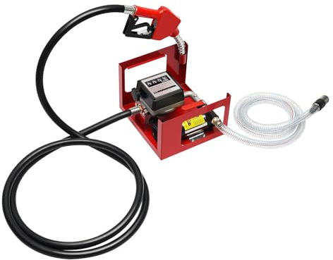 awolsrgiop Dieselpume 230V, 200W Automatische Zapfpistole Ölpumpe, Selbstansaugende Dieselpume Heizölpumpe Komplett Set Mit Dieselfilter und Griff Hof Tankstelle Tankanlage Diesel Heizöl Pumpe