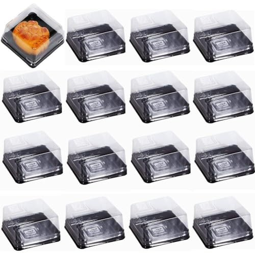 Boîtes à gâteaux en Forme de Lune, 50 pièces, boîtes de Cuisson, récipient Bouffant de Jaune d'œuf, boîte d'emballage pour pâtisserie, gâteau au Fromage, Dessert