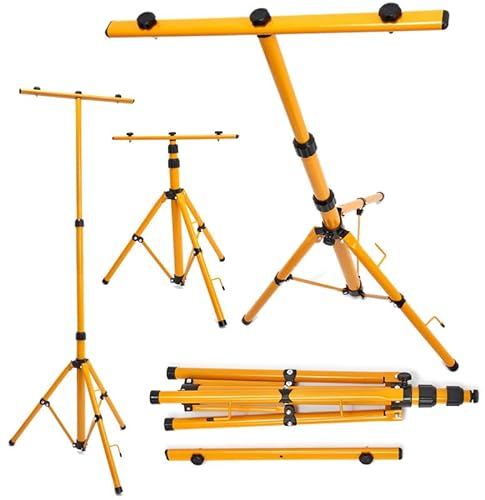 Double trépied pour projecteur halogène 1,6 m Jaune