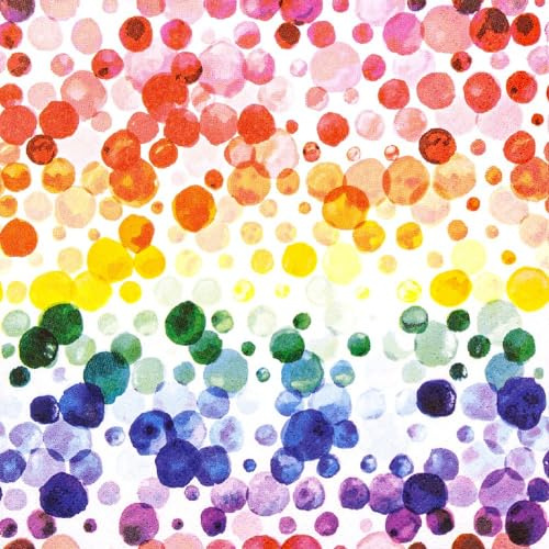 20 kleine Cocktail-Servietten Muster Punkte in Regenbogenfarben als Tischdeko. Papierservietten mit Motiv. Auch für Decoupage und Serviettentechnik 25x25cm