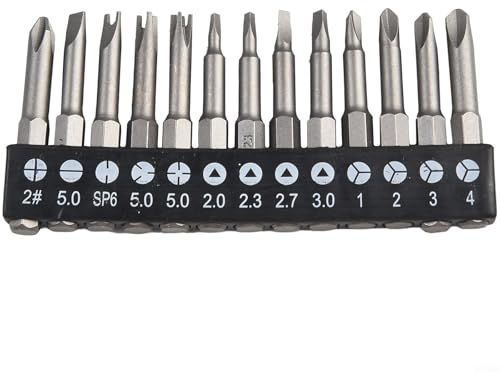 Lot de 13 tournevis de forme spéciale, triangle PH2 U Y, kit de tournevis à pointe magnétique puissante avec tête plate, hexagonale, pour torx, carré et pour embouts POZIDRIV