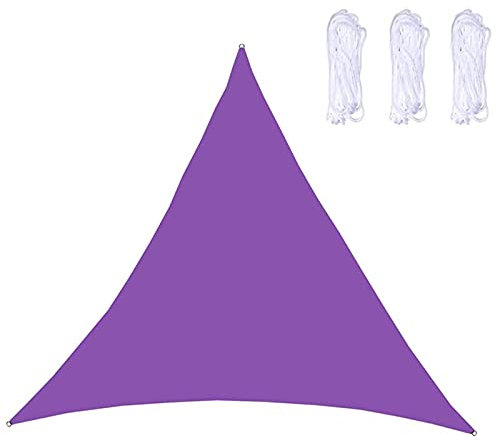 Vela ombreggiante Triangolare 4x4x4 m Impermeabile,Tenda da Sole da Giardino,tettoia Rettangolare Esterna Impermeabile con Un Set Completo di Kit di Fissaggio con Corde,per Prato Esterno da Giardino
