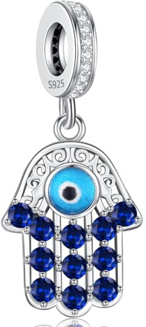 Charms main de Fatima, Charms en Argent Sterling 925 pour Pandora Breloque Bead Compatible pour Européen Bracelets, Cadeaux significatifs pour Femme