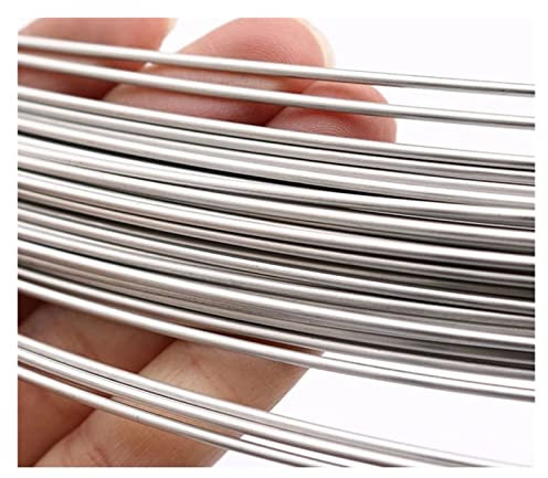 6 Gauge Galvanized Steel Wire 5mm Thickness for DIY Floral & Fencing - Heavy Duty Solid Rope for Fastening & Fixing - Silver Multi-Purpose Metal Wire