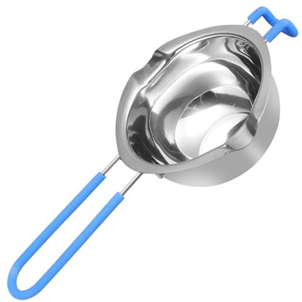 OFFSCH Stainless Steel Melting Pot for DIY and Kitchen Supplies Featuring Melting Pot Lid Material and Heat-Resistant Silicone Handle for Chocolate Butter