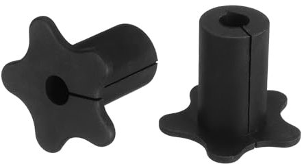 sourcing map 2 passacavi per fori da parete da 5/8 pollici, kit di instradamento cavi in silicone antiscivolo da parete, accessori per cavi Ethernet (nero)