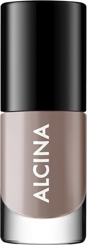 ALCINA Nail Colour elegance nude - 1 x 5 ml - Einfaches, streifenfreies Auftragen - Brillante, intensiv deckende & langanhaltende Nägel - Nagellack in natürlichem Braun