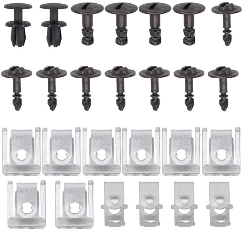 Unterfahrschutz Einbausatz Motor Unterboden Schutz Getriebeschutz Motorschutz Reparatur Clips Befestigungsclip Motorabdeckung Schrauben Halteklammern Klammer Schraubklammer für A4 B8 Avant A5 8T Q5 8R