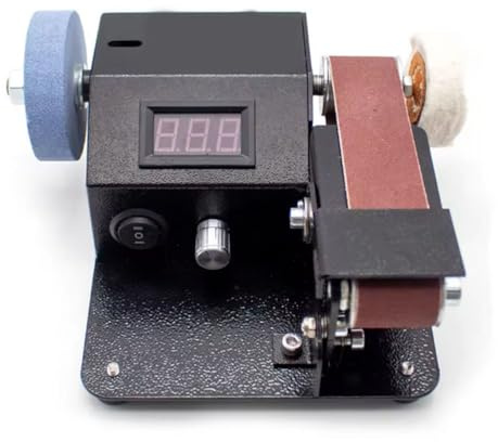 Mini lijadora de Banda eléctrica de Bricolaje, lijadora de Escritorio, Herramienta de Afilado, Control de Velocidad preciso para Bricolaje, Manualidades y Lijado de prec