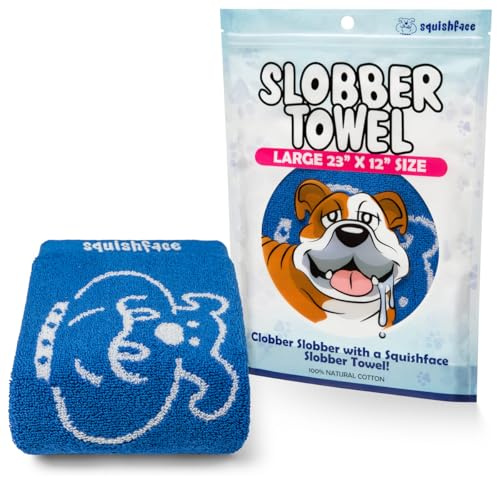 Squishface Asciugamano per cani spesso e resistente, 100% cotone, morbido e delicato, grande 58,4 x 30,5 cm, panno morbido e resistente, perché il tuo amico peloso merita il meglio
