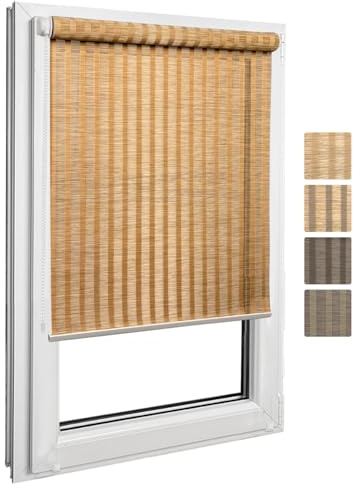 Home Vision Store Store Bali Effet Bambou sans perçage sur Mesure 4 Couleurs Largeur 30-129 cm Hauteur 120-220 cm décoration Naturelle tamisante Design intérieur Moderne