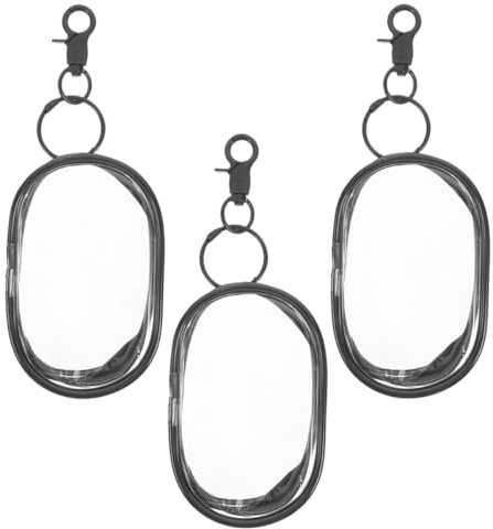KONTONTY 3 St Transparent PVC Dockväska med Hängande Spänne och Dragkedja Lätt och Slitstark Dockförvaring för Samlarfigurer Bärbar Dockväska för Utomhusbruk och Enkel Identifiering