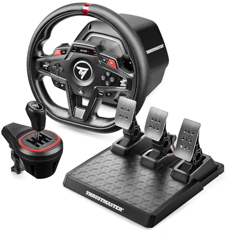 Thrustmaster T248R Shifter Pack - Volante Force Feedback (3,1 Nm), Cambio TH8S e Pedaliera T3PM, Compatibile con PS5, PS4 e PC
