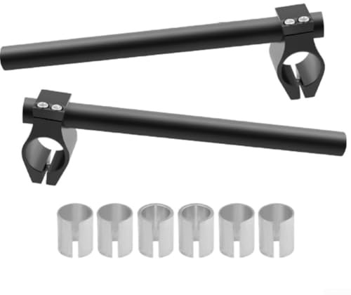 Motorcycle Handlebar, Racing Adjustable 26MM 30MM 31MM Clip-On Fork Handle Bar for Sports Bike(Black)