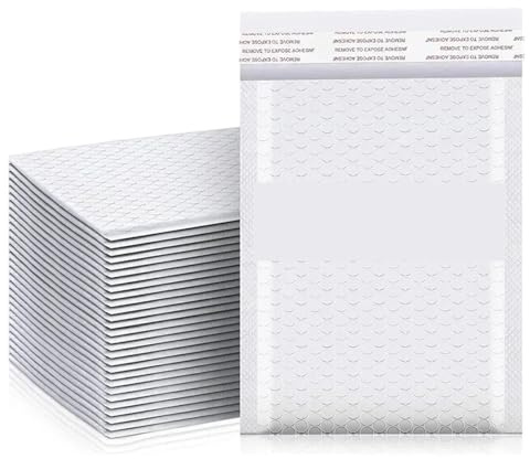 BPABDEITR Poly Bubble Mailers Vit Flera Storlekar 10-100 St(11x15cm,30PCS)