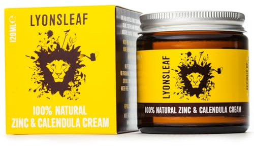 Zinc and Calendula Cream 100% Natural - for perioral dermatitis, rosacea, acne, nappy rash cream, spots, blemishes, breakouts, rashes (120ml)