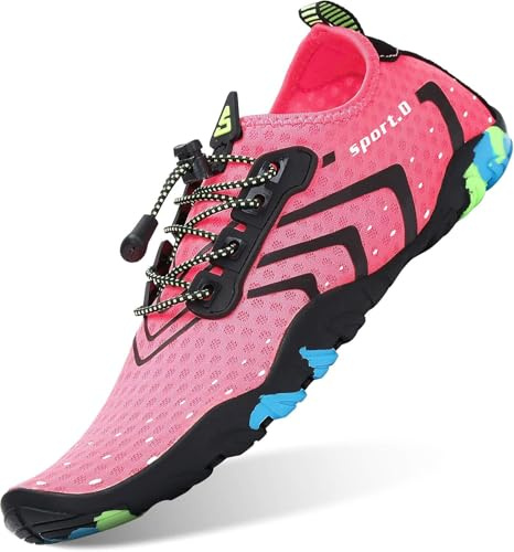 SAGUARO Scarpe da Immersione Donna Uomo Rapida Asciugatura Slittata Scarpette da Acqua per Nuoto Piscina Spiaggia Surf Rosa 38 EU