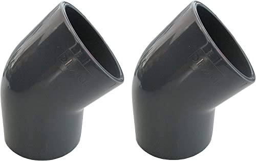 well2wellness® PVC Winkel 45° 50mm - 2 Stück (200046)