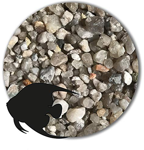 Anbobo Aquariumsand Aquariumkies Aquariensand Aquarienkies 2,0-5,6mm hellgrau 25kg