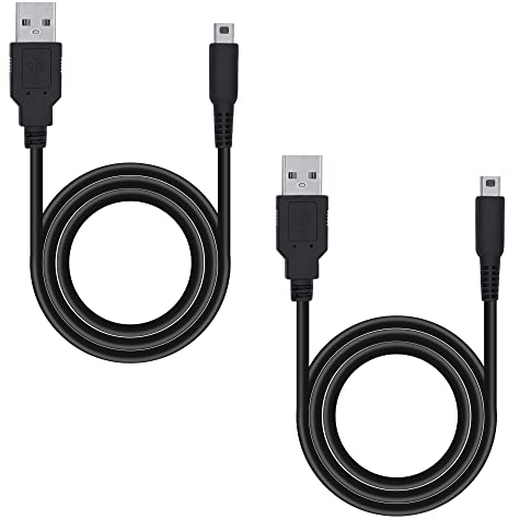 Mcbazel 2 Stück USB-Ladekabel für Nintendo DSI/ 3DS/ 3DS XL/New 3DS/ New 3DS XL/New 2DS XL/New 2DS/ 2DS XL/ 2DS/ Dsi XL, 1.2M