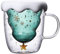 Tuoservo - Tazza da caffè con motivo natalizio a doppia parete, con isolamento termico, per donne, uomini, bambini, ufficio e personale