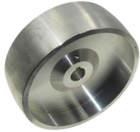 LASANA SMART MACHINES Riemenschleifer-Antriebsrad CNC-bearbeitetes Riemenschleifer-Antriebsrad für Messerschleifer, 158 mm Durchmesser, 55 mm breit, 19 mm Bohrung, Aluminium 6061