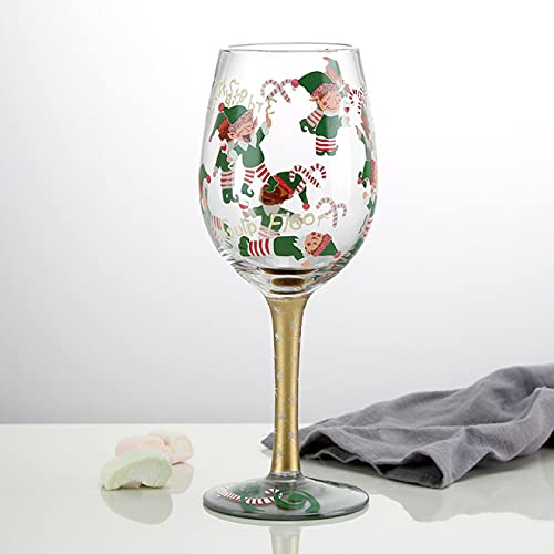 NYSJLONG Red Wine Glass Limited Wine Glasses Artificial Hand Painted Santa Claus Unicorn Cup Painted Glass Crystal Wine Glass Goblet
