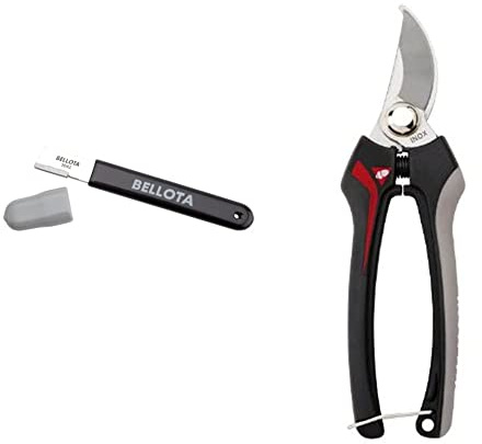 Bellota 3642 - Afilador para herramienta de corte o poda, con piedra de carburo de tungsteno + 3628 INOX-CE MB - Tijera RECOLECTORA