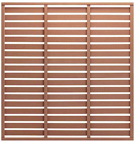 vidaXL Durable Outdoor Fence Panel - Wood-Plastic Composite - Slatted Design - Brown - 180x180 cm - Weather - Easy Assembly - Versatile Usage