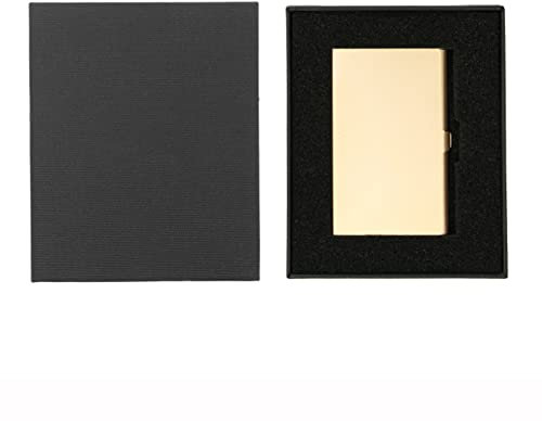 Visitenkarten Etui/Kartenetui Named Visitenkartenetui Metall Visitenkartenetui Damen Herren Großes Handgepäck Kartenetui Tragbares Visitenkartenetui Identität Visitenkartenständer ( Color : Gold , Siz