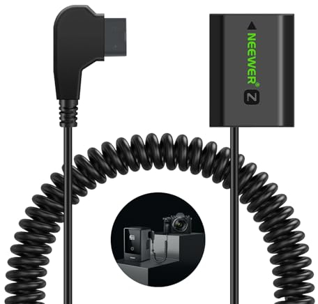 NEEWER D Tap auf NP-FZ100 Dummy Akku mit Kabel für V Mount Akku, stabile kontinuierliche Stromversorgung für Sony ZV-E1 A1 A7 III A7 IV A7C II R III IV V A7S III A9 II A6600 A6700 FX3 FX30, VP-FZ100