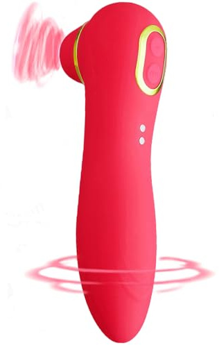 Vîbromasseúr, femme clitoridien puissant sex toýs femme clitoridien suceur vibromasseurs feminin va et vient vibromasseur silencieux sextoyse Carga magnetica USB Modo 10X6 (Rojo/138.04MM)