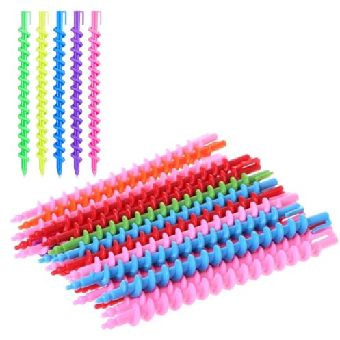 LQIOACU 20 Pezzi Bigodino Lungo per Boccoli, Flessibile, Piccolo, Tubo Capelli Mossi, per Capelli Corti (Grande)