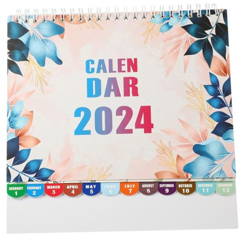 JEWEDECO Büro Kalender Stehender Tischkalender Dekorative Büroaccessoires Organisieren Sie Termine Erinnerungen Und Geburtstage Für Lehrer Studenten Und Büroangestellte