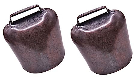 HAWILLOSCH 2stücke Kuh Glocke Für Schafe Dicke Kleine Tier-hängeglocke Aus Eisenmaterial Schafglocken-anhänger Als Alarmglocke Hängedekor Für Kühe Und Pferde